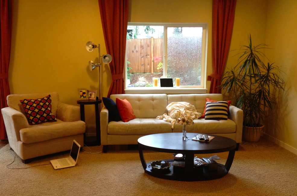 A Happy Yellow Living Room: Before & After - Maria Killam ...