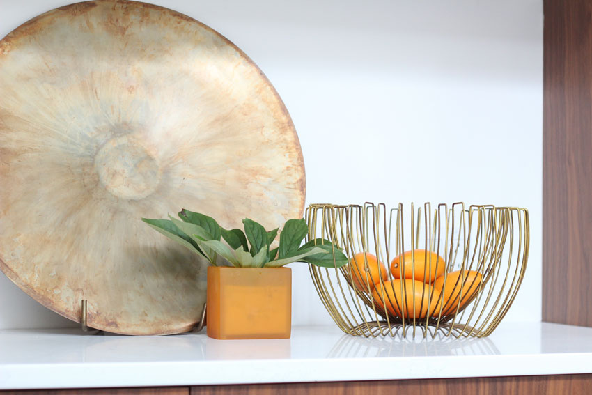 Martha Sturdy charger and vase. Wire basket: HomeSense 